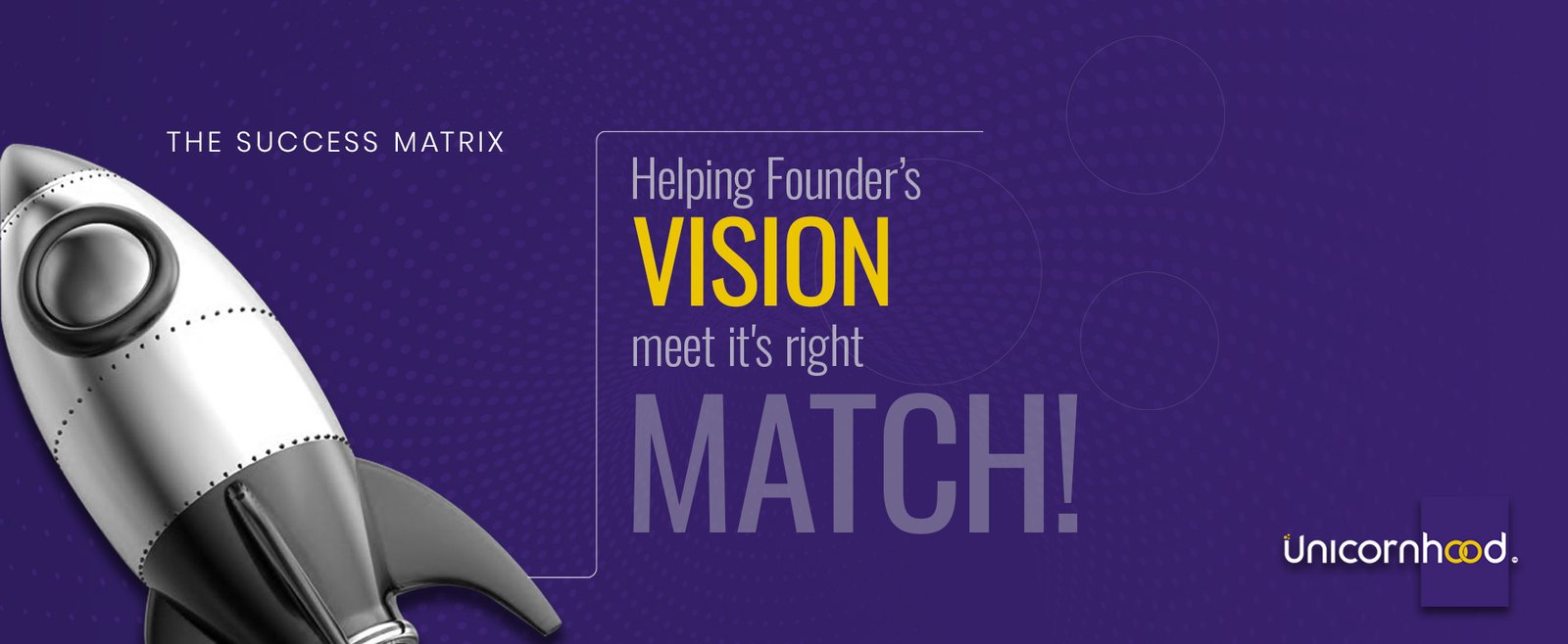 Unicornhood growth through creative ad campaigns featuring rocket launch symbolizing vision, innovation, and success.